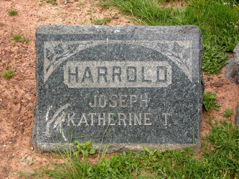 The Holy Sepulchre Cemetery Headstone of Katherine (Murphy) and Joseph Harrold