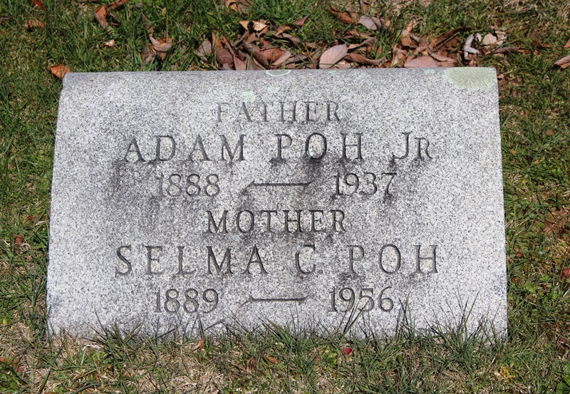 Adam Poh Jr. Cemetery Record