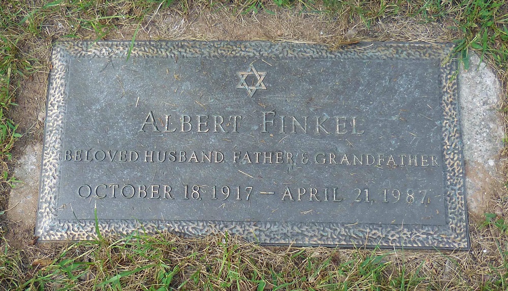 The Bnai Jacob Memorial Park Grave Markers of Albert Finkel