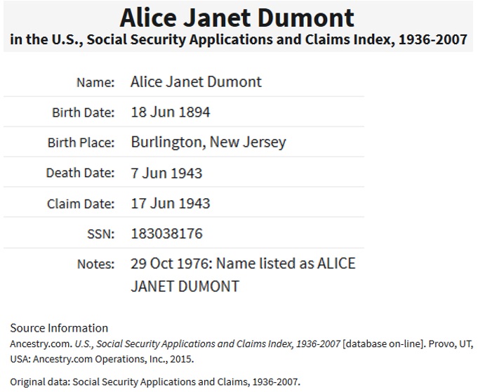 Alice J. Davison Dumont SSACI