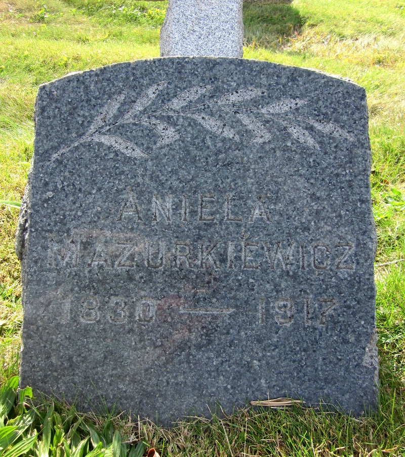 The Holy Sepulchre Cemetery Grave Marker of >Aniela Mazurkiewicz