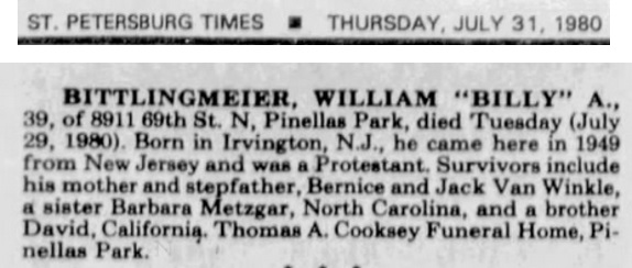 William Anderson Bittlingmeier Obituary