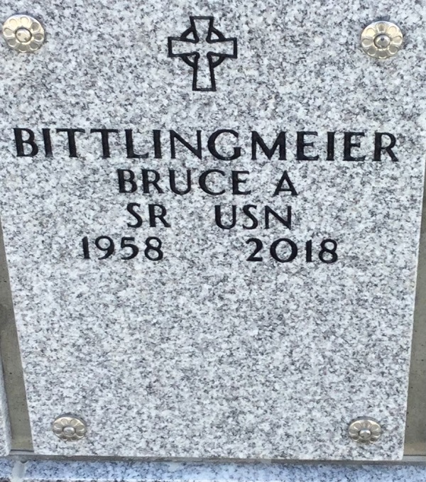 The Massachusetts Veterans Memorial Cemetery Grave Marker of Bruce A. Bittlingmeier
