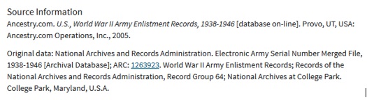 David Voorhees Bye World War II Service Record