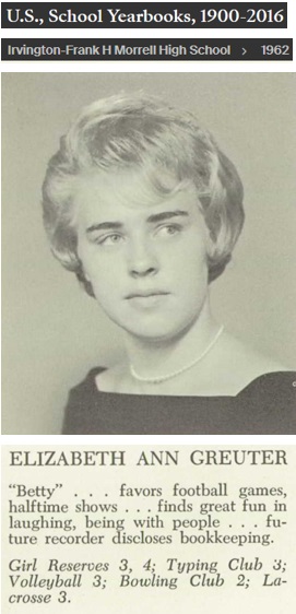 Elizabeth Ann Greuter 1962