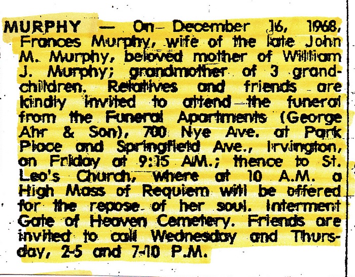 Frances F. (Smith) Murphy Obituary