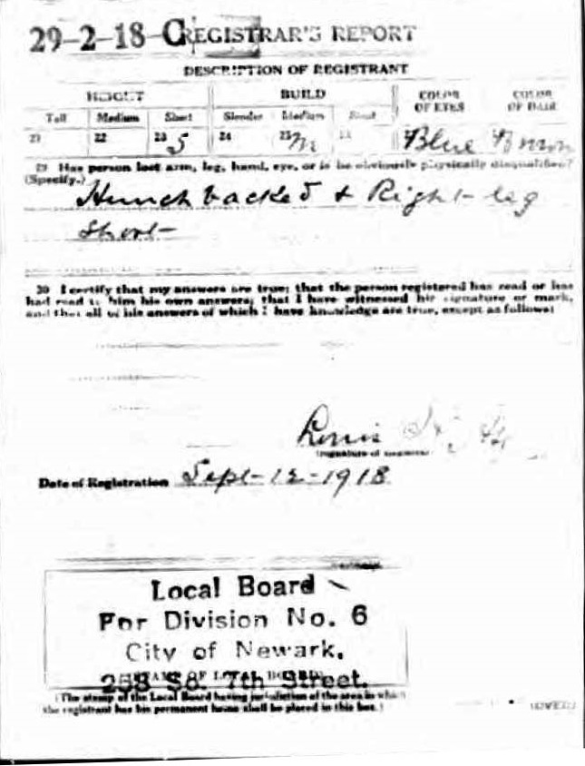 George A. Bittlingmeier's World War I Draft Registration Card Part 2