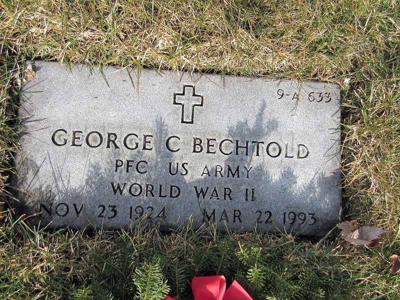 The Indiantown Gap National Cemetery Grave of<br>George C. Bechtold