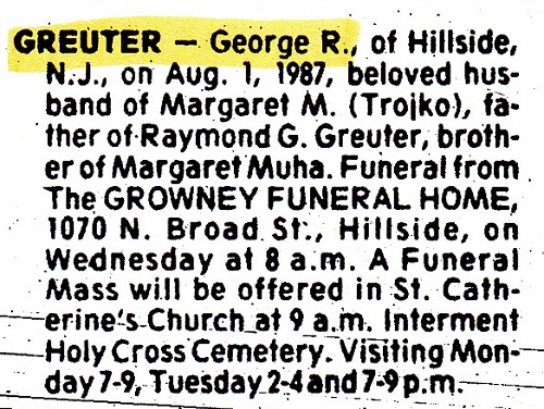 George R. Greuter Obituary