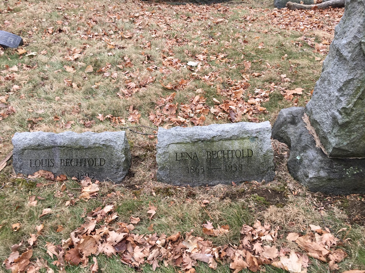 The Oakland Cemetery Grave Markers of Louis and Lena (Henn) Bechtold