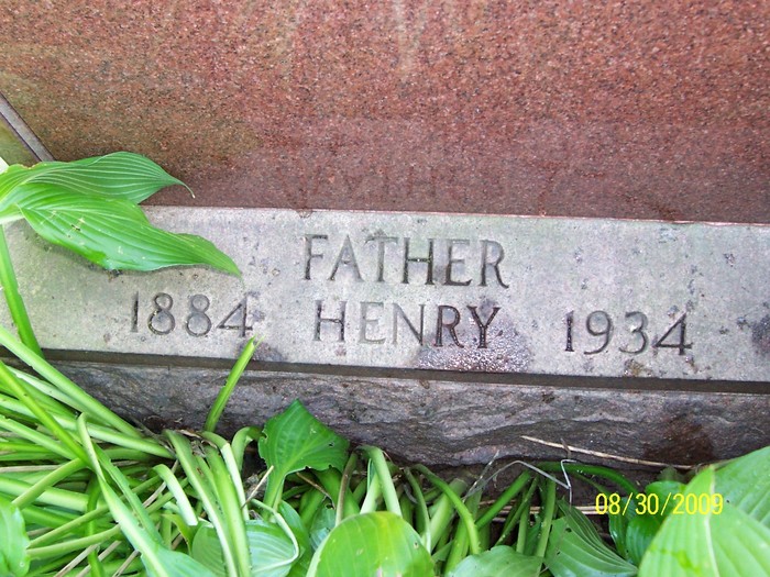 The Hollywood Memorial Park Cemetery headstone inscription of Henry Greuter