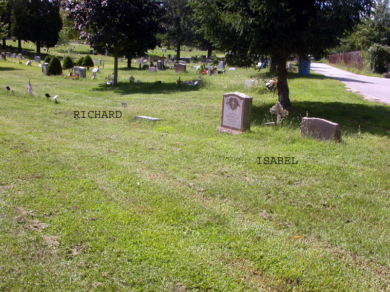 Isabel and Richard Klaiber's unmarked graves