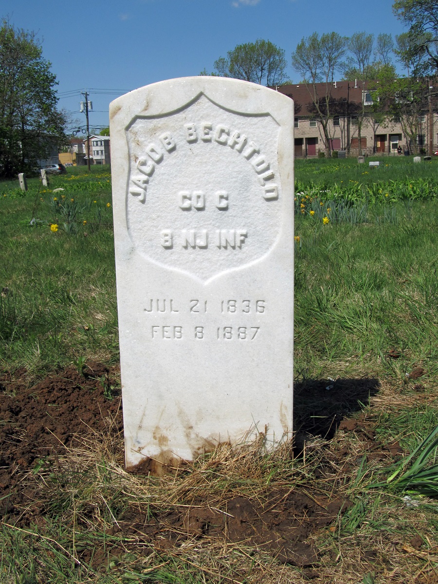 The Woodland Cemetery Headstone of Jacob Bechtold