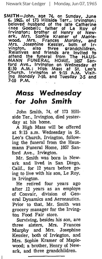 John Dyszkiewicz Smith Obituary