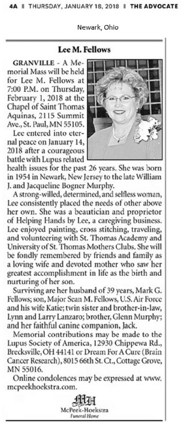 Lee Murphy Fellows Obituary