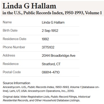 Linda Bechtold Nevins Birth Index