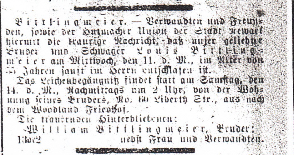 Louis Bittlingmeier German Obituary