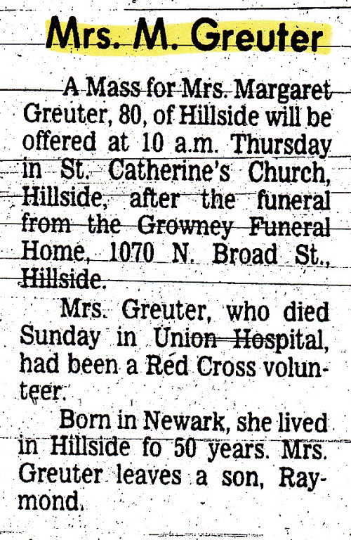 Margaret (Troiko) Greuter Obituary 2