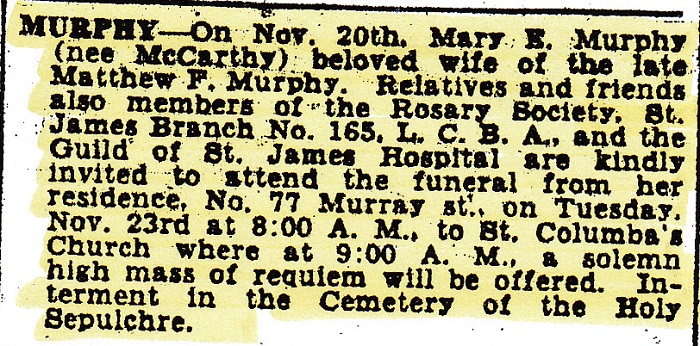 Mary Ellen (McCarthy) Murphy Obituary