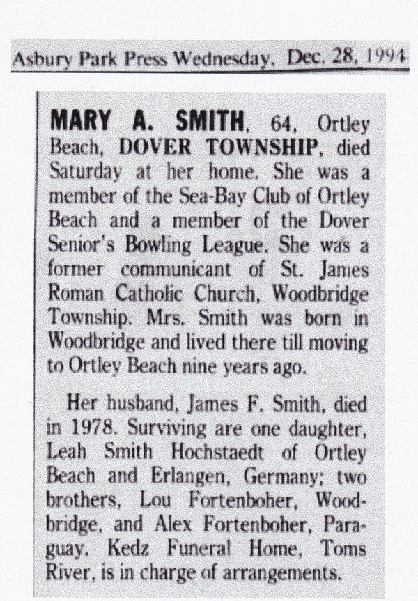 Mary Ann Fortenboher Smith Obituary