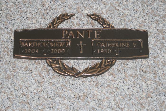Sea Pines Memorial Gardens Grave of Bartolomeo Pante'