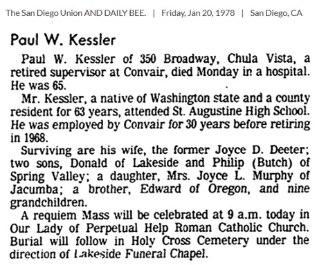 Paul Kessler Obituary
