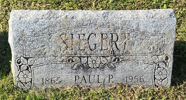 The Mount Hope Cemetery Grave Marker of Paul Siegert