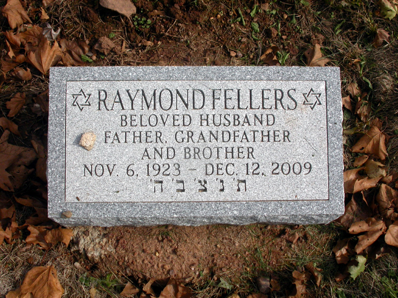 The Mount Lebanon Cemetery Grave marker of Raymond Fellers