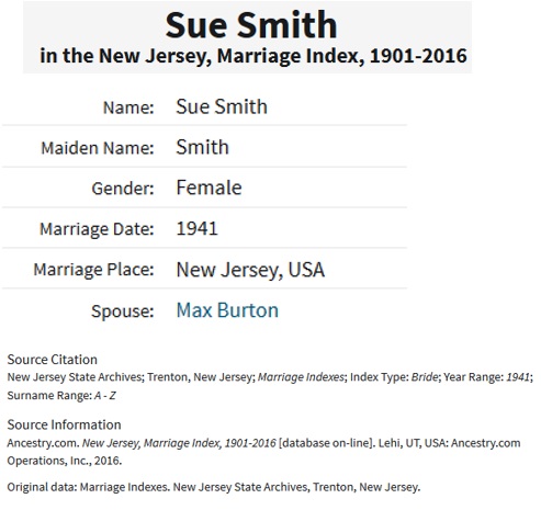 Marriage Record for William H. Bittlingmeier and Susanna Smith