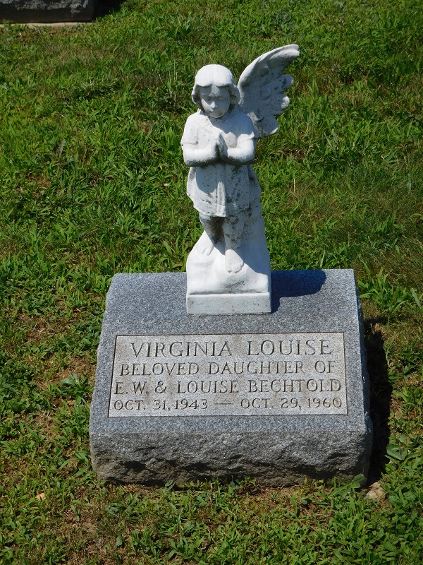 The Plainfield Cemetery Grave Markers of Ethelbert, Louise and Virginia Bechtold