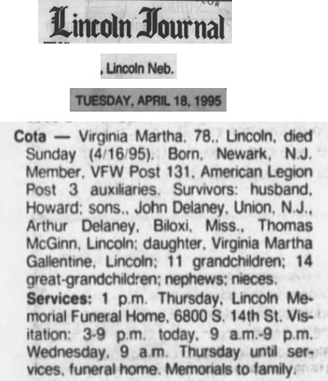 Virginia Merz Obituary