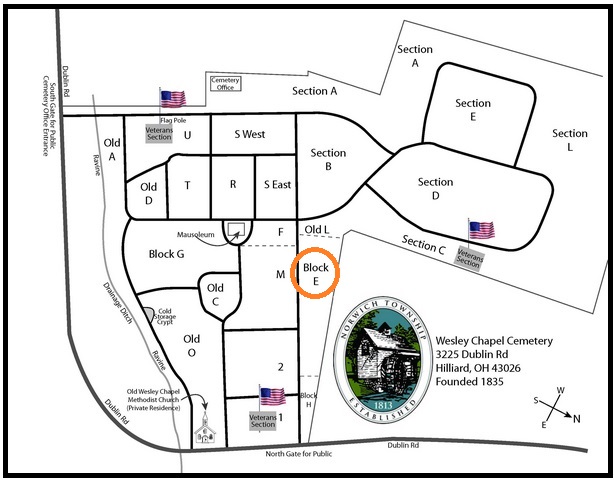 The Wesley Chapel Cemetery Map