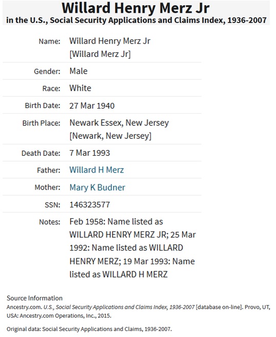 Willard H. Merz Jr. SSACI