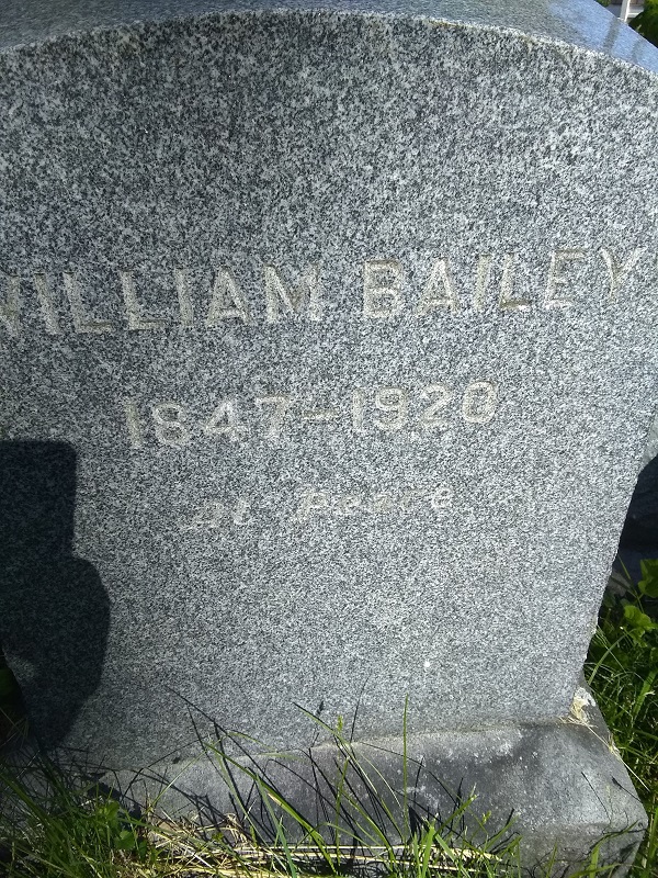 The Saint John's Cemetery Grave Markers of William and Cecelia Bailey