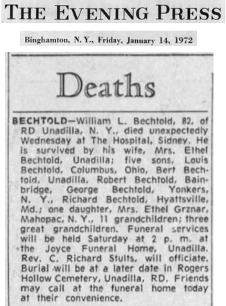 William L. Bechtold Obituary