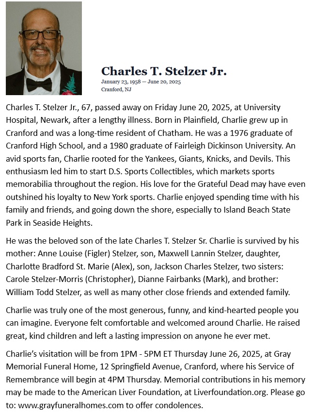 Charles Stelzer Jr. Obituary