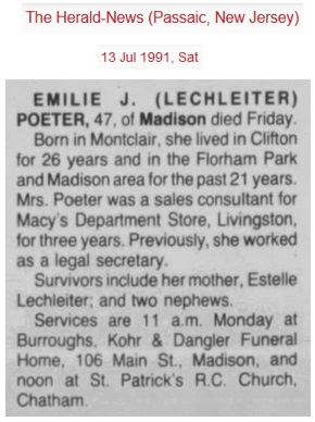 Emilie Poeter Obituary