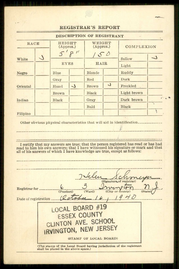 George R. Greuter World War II Draft Registration Record