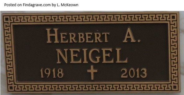 Herbert A. Neigel Grave