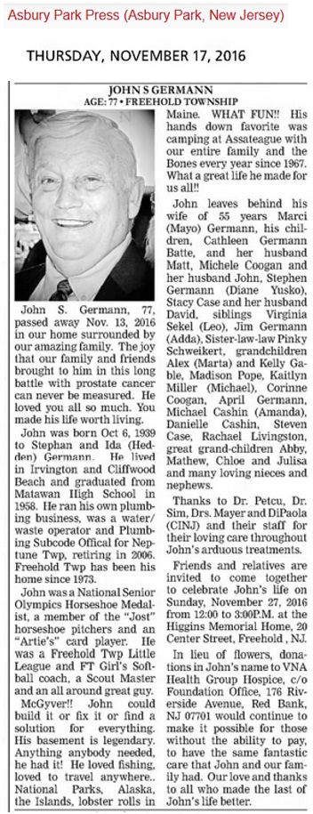 John Stephen Germann Obituary