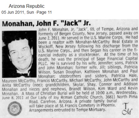 John Francis Monahan Jr. Obituary