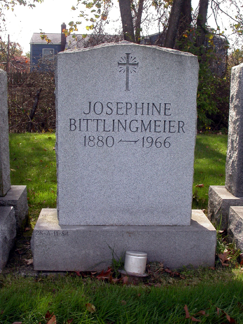 The St. Gertrude Cemetery Grave of Josephine Bittlingmeier