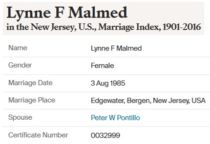 Lynn Malmed Marriage Index