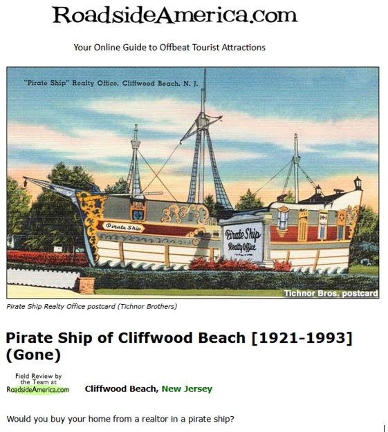 The Pirate Ship in Cliffwood Beach, New Jersey