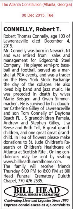 Robert Connelly Obituary